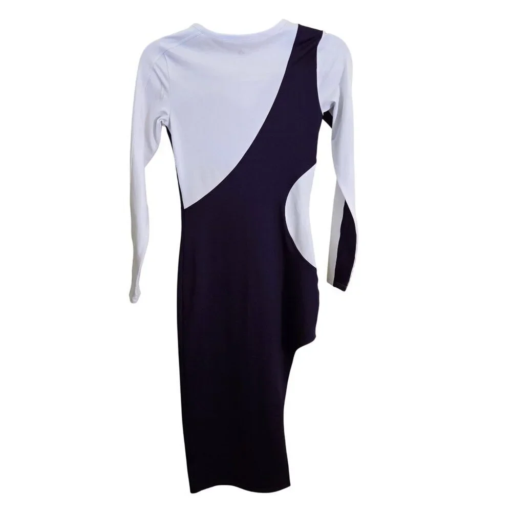 Feng Chen Wang X Converse Super Rare Colorblock Plum White Midi Dress Size M